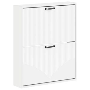 vidaXL Dulap pentru pantofi montat pe perete HOORN 71 x 17 x 86 cm Alb