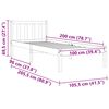vidaXL Cadru pat fără saltea, maro ceruit, 100x200 cm, lemn masiv pin