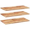 vidaXL Rafturi suspendate 3 buc. 80x40x2 cm lemn masiv acacia netratat