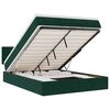 vidaXL Cadru de pat otoman cu saltea verde &icirc;nchis 140x200cm catifea