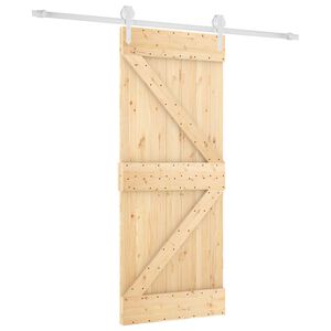 vidaXL Ușă glisantă 85 x 210 cm Lemn de Pin Solid (Nefinisat)