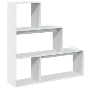 vidaXL Bibliotecă/separator cameră 3 niveluri, alb, 123x29x123 cm lemn
