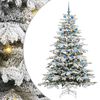 vidaXL Brad de Crăciun artificial cu ramuri articulare Alb 210 cm