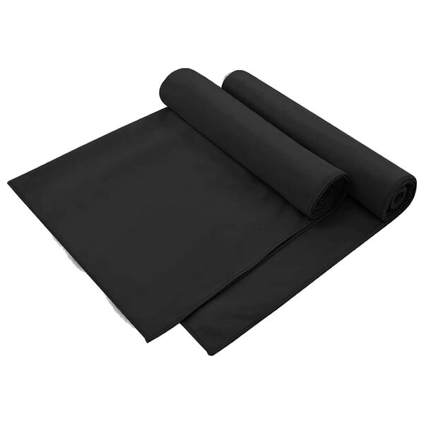 vidaXL Prosoape pentru scaune de exterior 2 pcs Negru 130 x 60 cm
