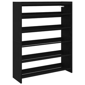 vidaXL Pantofar, negru, 80x25x100 cm, lemn prelucrat