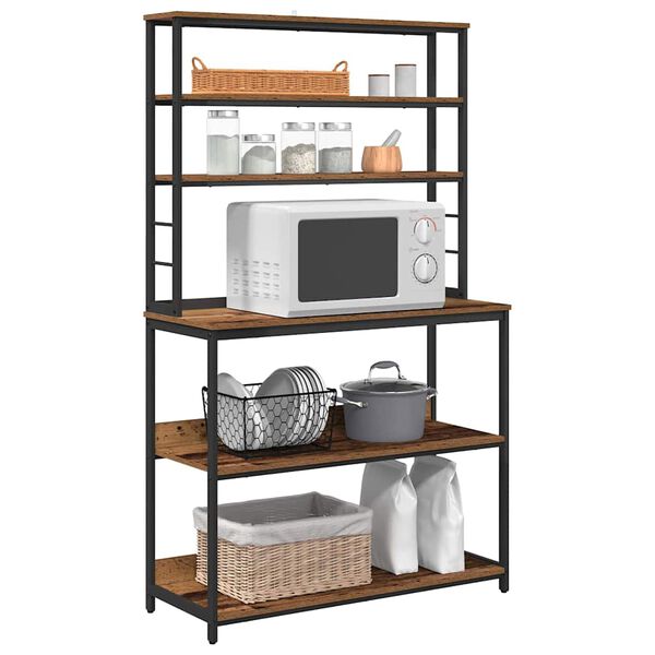 vidaXL Raft de bucătărie Lemn Vechi 100 x 40 x 168 cm Lemn compozit