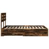 vidaXL Cadru de pat cu sertar cu headboard cu depozitare Lemn compozit