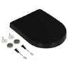 vidaXL Capac WC cu închidere silențioasă, eliberare rapidă, negru