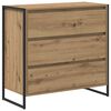 vidaXL Bufet Stejar artizanal 79 x 36 x 75.5 cm Lemn prelucrat