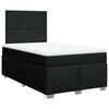 vidaXL Pat box spring cu saltea, negru, 120x190 cm, catifea