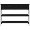 vidaXL Masă de consolă Stejar Negru 72.5 x 25 x 75 cm Lemn compozit