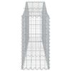 vidaXL Coșuri gabion arcuite 2 buc, 200x30x60/80 cm, fier galvanizat