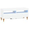 vidaXL Cabinet TV cu LED Alb Lemn prelucrat