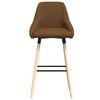 vidaXL Scaune de bar, 2 buc., maro, material textil