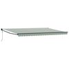 vidaXL Copertină retractabilă Verde și alb 500 &times; 300 cm