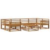 vidaXL Set de canapele de exterior 7 pcs natural Lemn Solid de Acacia
