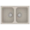 vidaXL Chiuvetă de bucătărie Bej 76 x 48 x 30 cm Quartz și rășină