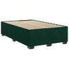vidaXL Pat box spring cu saltea, verde &icirc;nchis, 120x190 cm, catifea