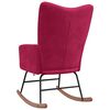 vidaXL Scaun balansoar, roșu vin, catifea