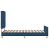 vidaXL Cadru de pat cu headboard albastru 90 x 190 cm țesătură