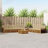 vidaXL Set de canapele de exterior cu pernă 8 pcs Natural și Bej