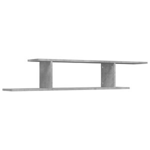 vidaXL Raft TV cu montaj pe perete, gri beton, 125x18x23 cm, PAL