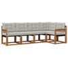 vidaXL Set de canapele de exterior 5 buc. Gri natural și deschis