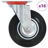 vidaXL Roți pivotante, 16 buc., 125 mm