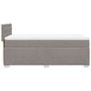 vidaXL Pat box spring cu saltea, gri taupe, 100x200 cm, textil