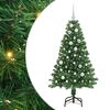 vidaXL Brad de Crăciun artificial Verde 150 cm PVC și Oțel și Plastic