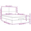 vidaXL Cadru de pat otoman cu saltea țesătură maro &icirc;nchis 140x200 cm