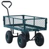 vidaXL Cărucior manual de grădină, verde, 250 kg