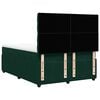 vidaXL Pat box spring cu saltea, verde &icirc;nchis, 160x200 cm, catifea