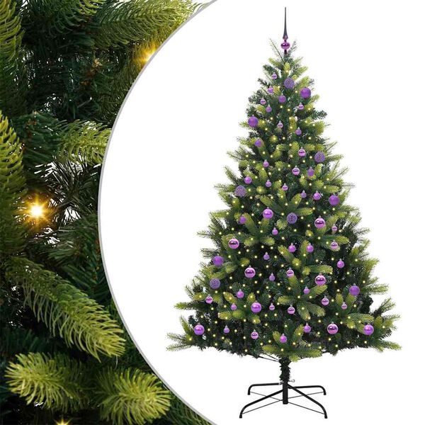 vidaXL Brad de Crăciun artificial cu ramuri articulare 300 LEDs 240 cm
