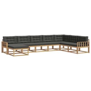vidaXL Set de canapele de exterior 8 buc. Alb și antracit
