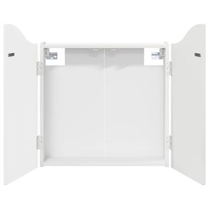 vidaXL Cabinet pentru ținte de darts Alb foarte lucios 56 x 12 x 63 cm