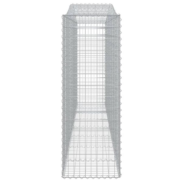 vidaXL Coș gabion arcuit, 400x50x140/160 cm, fier galvanizat