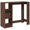 vidaXL Masă bar cu raft, stejar maro, 124x46x103,5 cm, lemn prelucrat