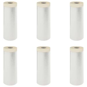 vidaXL Folie de Praful cu Bandă Adezivă 6 buc. Transparent HDPE