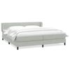 vidaXL Pat cu arcuri cu saltele gri deschis 180x210 cm catifea