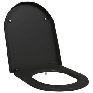vidaXL Capacul de toaletă Negru 49 x 36 x 4 cm Duroplast