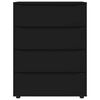 vidaXL Dulapuri de depozitare 2 pcs Negru 80 x 48 x 105 cm