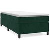 vidaXL Pat box spring cu saltea, verde închis, 90x190 cm, catifea