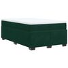 vidaXL Pat box spring cu saltea, verde &icirc;nchis, 120x190 cm, catifea