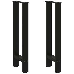vidaXL Picioare masă consolă, negre, 2 buc., 38x(72-73) cm, oțel