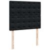 vidaXL Pat box spring cu saltea, negru, 120x200 cm, catifea