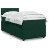 vidaXL Pat box spring cu saltea, verde &icirc;nchis, 90x190 cm, catifea