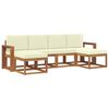 vidaXL Set de canapele de exterior 6 buc. Natural și Crem