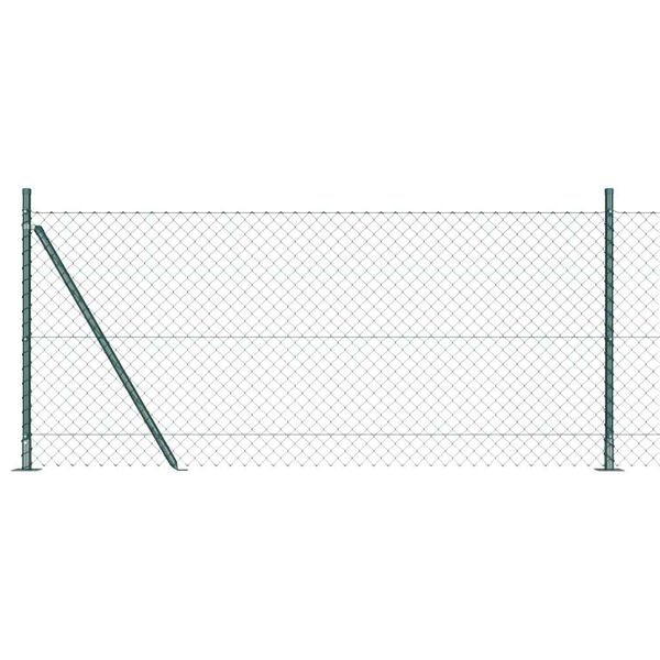vidaXL St&acirc;lp de gard. Verde 25 x 0,8 m (plasă 40 x 40 mm) Oțel și PVC