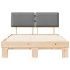 vidaXL Cadru de pat cu tăblie tapițată Gri deschis 140 x 200 cm